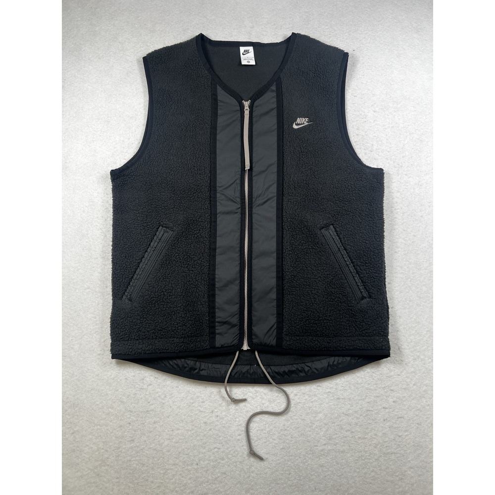 Nike Men's Sportswear High-Pile Fleece Vest DD5025-010 Black Size L
